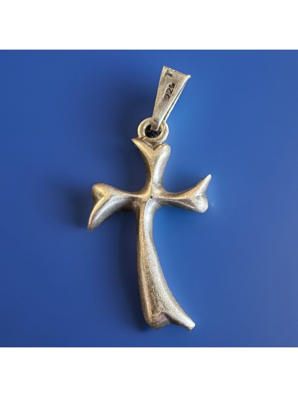 Sterling Silver Modernist Cross Pendant Handmade In Mexico 925 Artisan Design 7